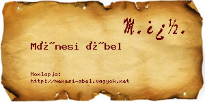 Ménesi Ábel névjegykártya